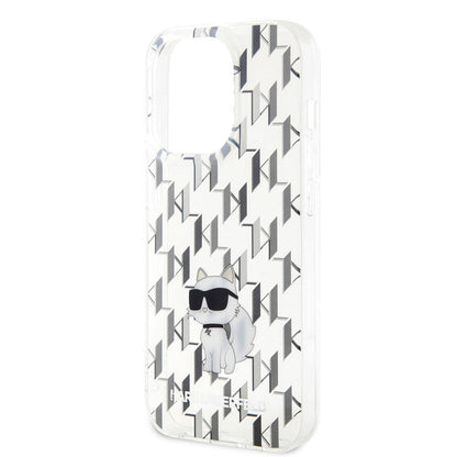 Apple iPhone 15 Pro Kılıf Karl Lagerfeld IML C Monogram Orjinal Lisanslı Kapak Renksiz