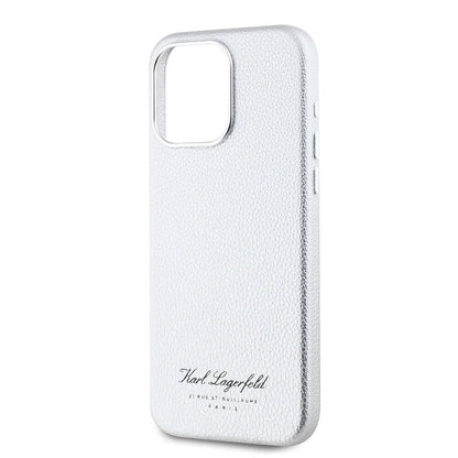Apple iPhone 15 Pro Kılıf Karl Lagerfeld Orjinal Lisanslı KL Yazılı Hotel Kapak Siyah