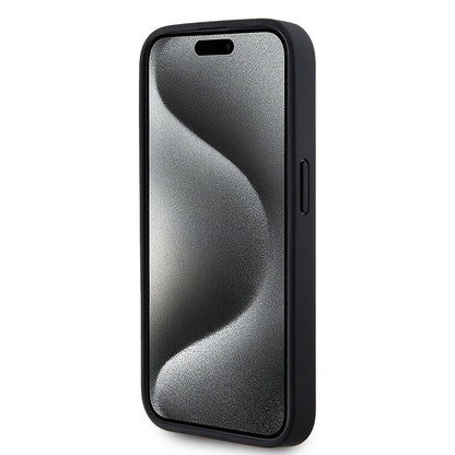 Apple iPhone 15 Pro Kılıf Karl Lagerfeld Orjinal Lisanslı M-safe Şarj Özellikli KL Yazılı Hot Stamp Kapak Krem
