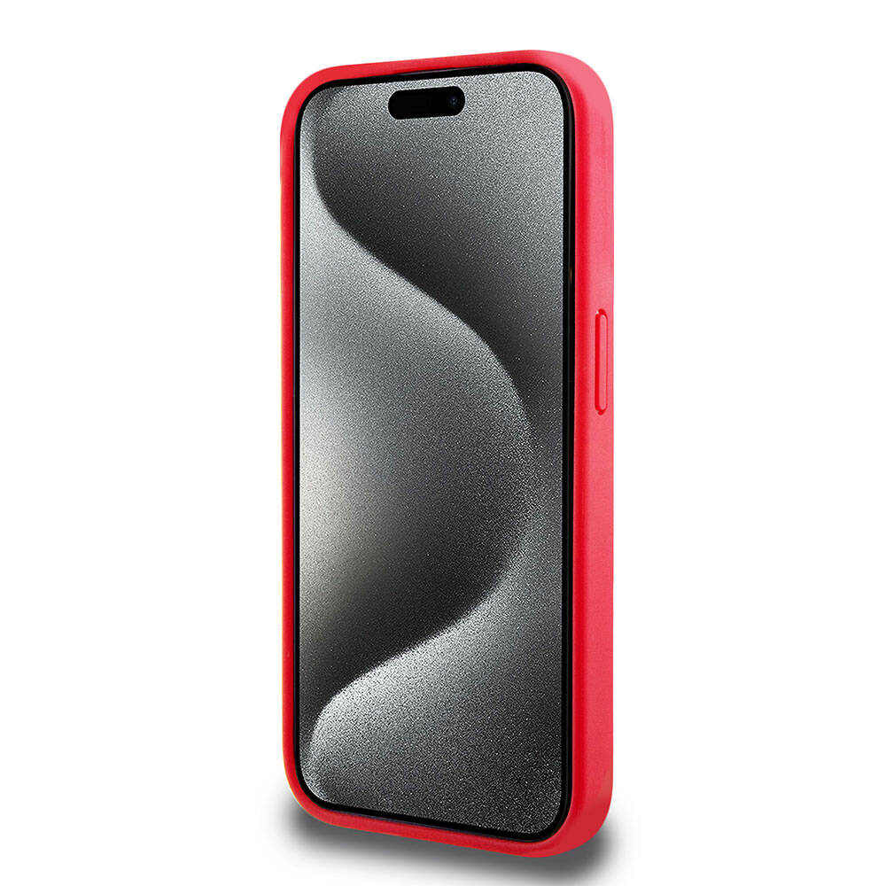 Apple iPhone 15 Pro Kılıf Lacoste Orjinal Lisanslı PU Pike Desenli Arka Yüzey İkonik Timsah Dokuma Logolu Kapak Yeşil