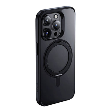 Apple iPhone 15 Pro Case M-safe Charging Feature 360° Rotating Benks Pop Stand Cover Gray 