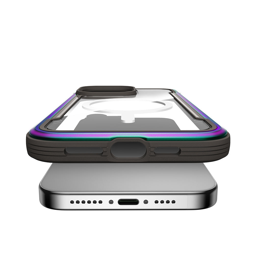 Apple iPhone 15 Pro Kılıf M-safe Şarj Özellikli Airbagli Raptic Shield Serisi Şeffaf Arka Yüzey Kapak Colorful