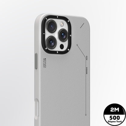 Apple iPhone 15 Pro Kılıf M-safe Şarj Özellikli Basit Mat Deri Desenli Youngkit Tech Fashion Serisi Kapak Kahverengi