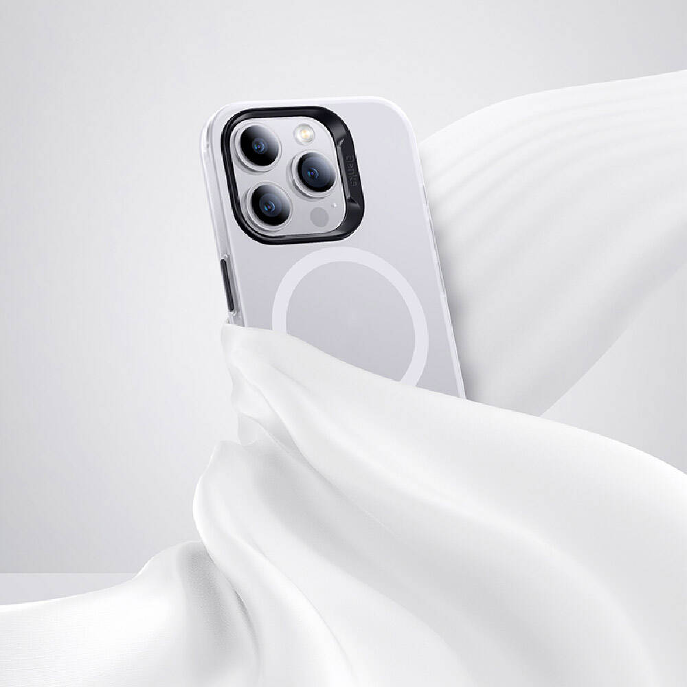 Apple iPhone 15 Pro Case M-Safe Charging Feature Benks Lucid Armor Cover White 