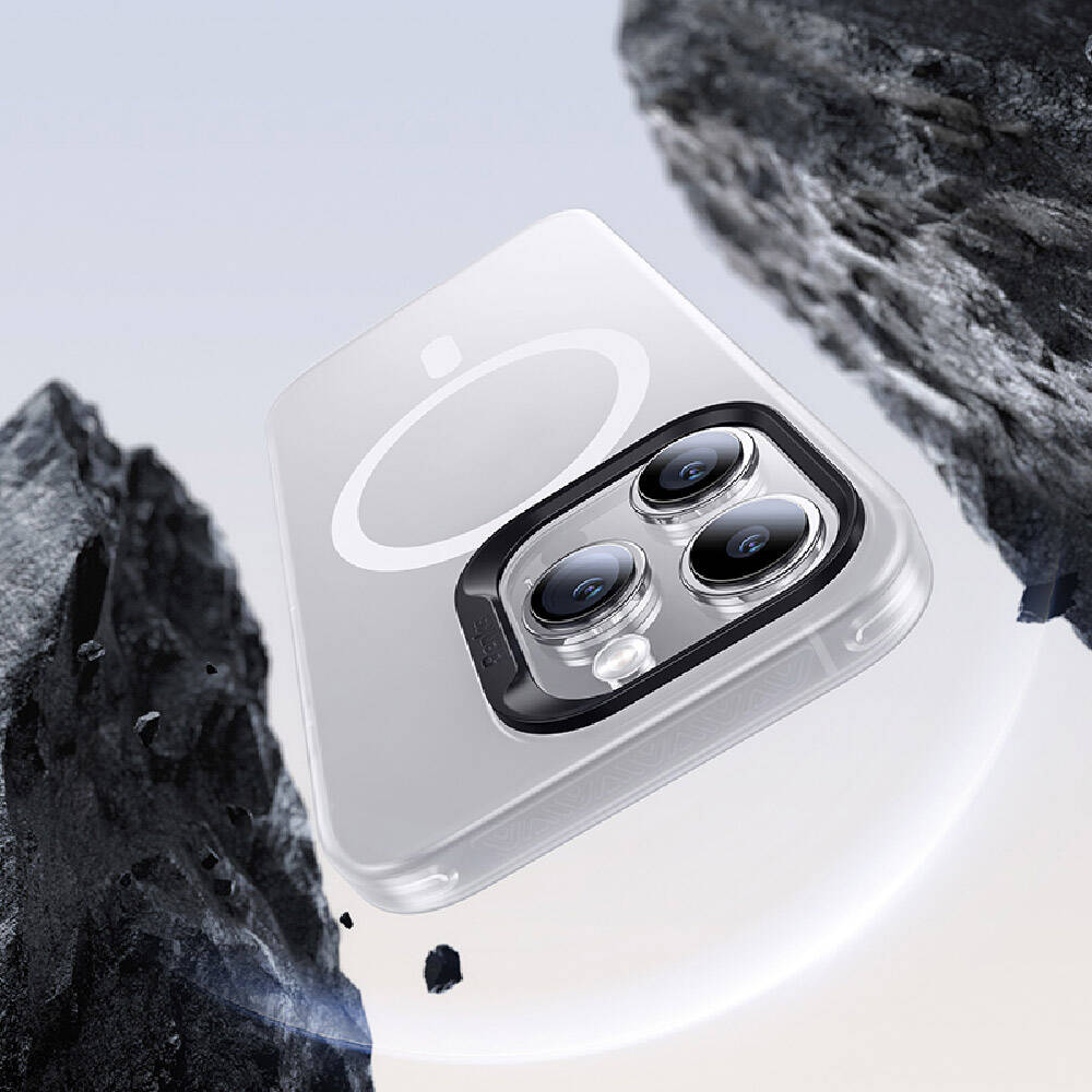 Apple iPhone 15 Pro Case M-Safe Charging Feature Benks Lucid Armor Cover White 