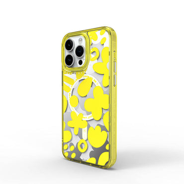 Apple iPhone 15 Pro Case M-safe Charging Feature Paint Patterned Wiwu Fluorescent G Series Cover Purple 