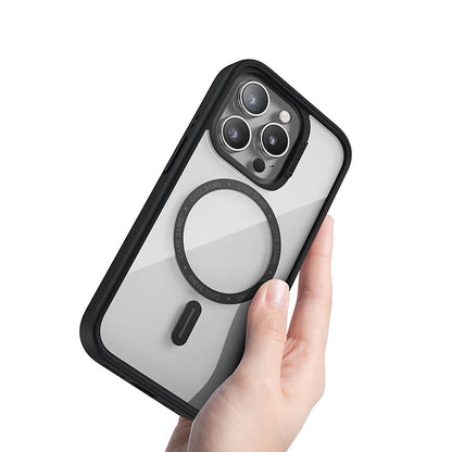 Apple iPhone 15 Pro Kılıf M-safe Şarj Özellikli Casebang Body Frame Kapak Siyah