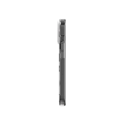 Apple iPhone 15 Pro Kılıf M-safe Şarj Özellikli Çift IMD Baskılı Lisanslı Switcheasy Artist-M Fleur Kapak Gri