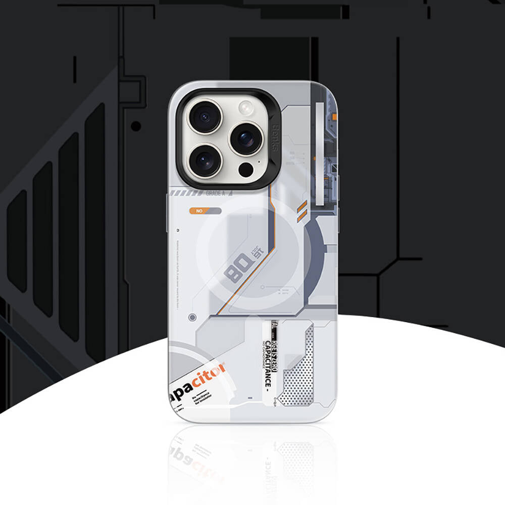 Apple iPhone 15 Pro Case M-safe Charging Feature Mechanical Design Benks Perspective Series Cover White 