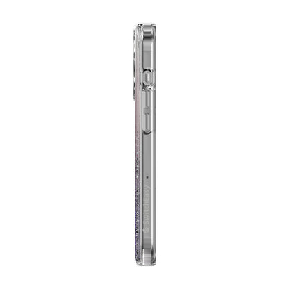 Apple iPhone 15 Pro Kılıf M-safe Şarj Özellikli Parlayan Simli Şeffaf Lisanslı Switcheasy Starfield-M Kapak Mor