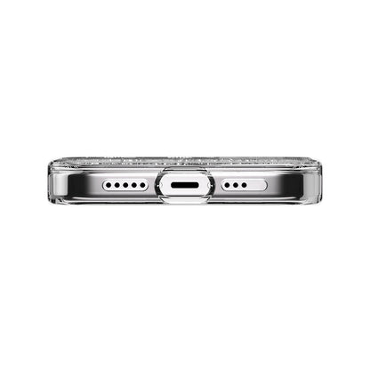 Apple iPhone 15 Pro Kılıf M-safe Şarj Özellikli Parlayan Simli Şeffaf Lisanslı Switcheasy Starfield-M Kapak Mor