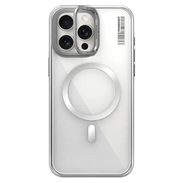Apple iPhone 15 Pro Case M-safe Charging Feature Anti-Yellowing Youngkit Crystal Grid Cover Silver 