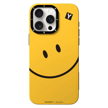 Apple iPhone 15 Pro Case M-safe Charging Feature Sunshine Design Youngkit Daily Happy Series Cover Yellow 