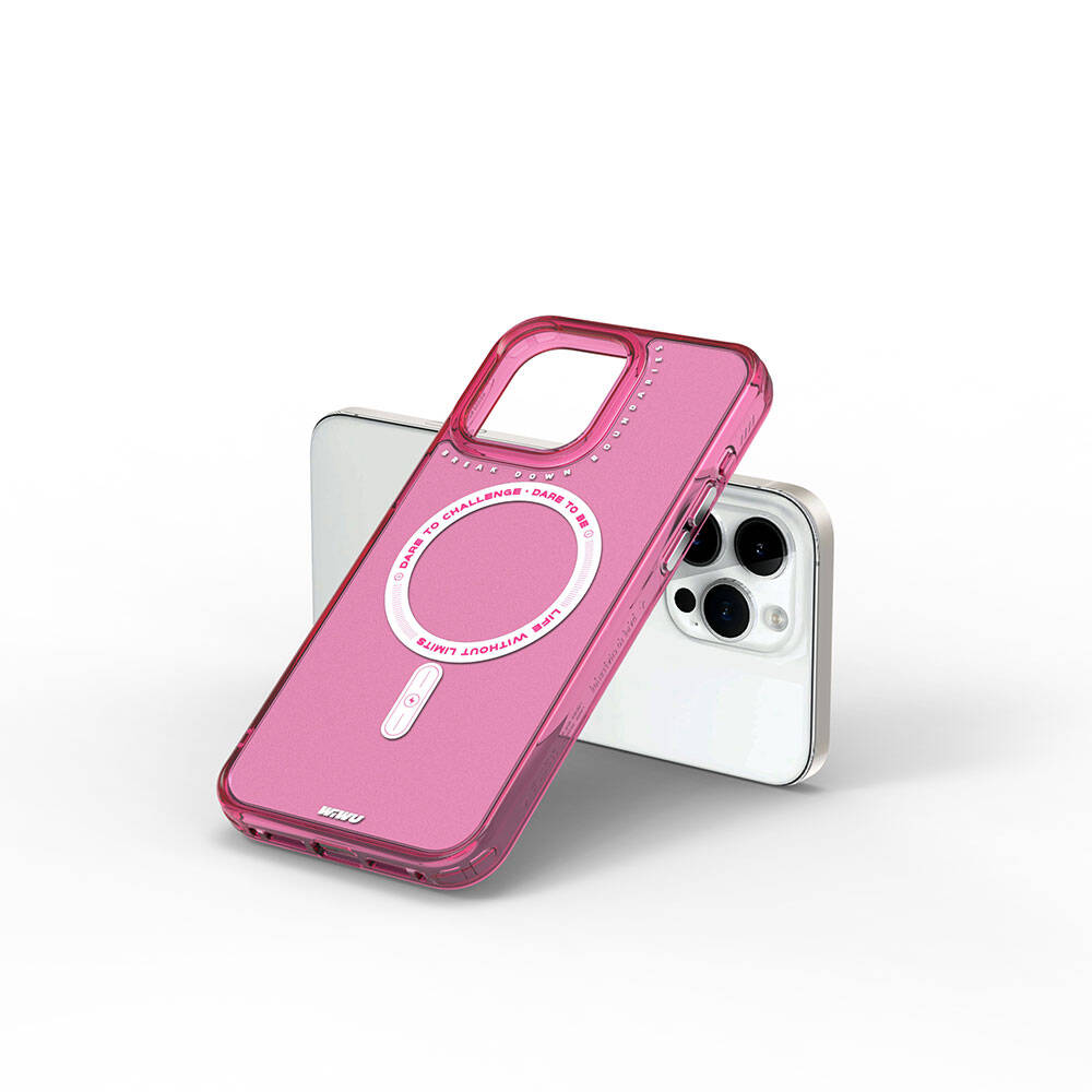 Apple iPhone 15 Pro Case M-safe Charging Feature Wiwu Basic Color J Series Cover Blue 