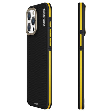 Apple iPhone 15 Pro Case M-Safe Charging Feature YoungKit 600D Kevlar Cover Black 