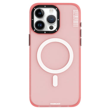 Apple iPhone 15 Pro Case M-safe Charging Feature Youngkit Colored Sand Series Cover Pink 