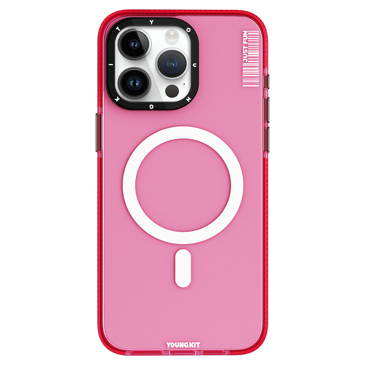 Apple iPhone 15 Pro Case M-safe Charging Feature YoungKit Crystal Color Series Cover White 