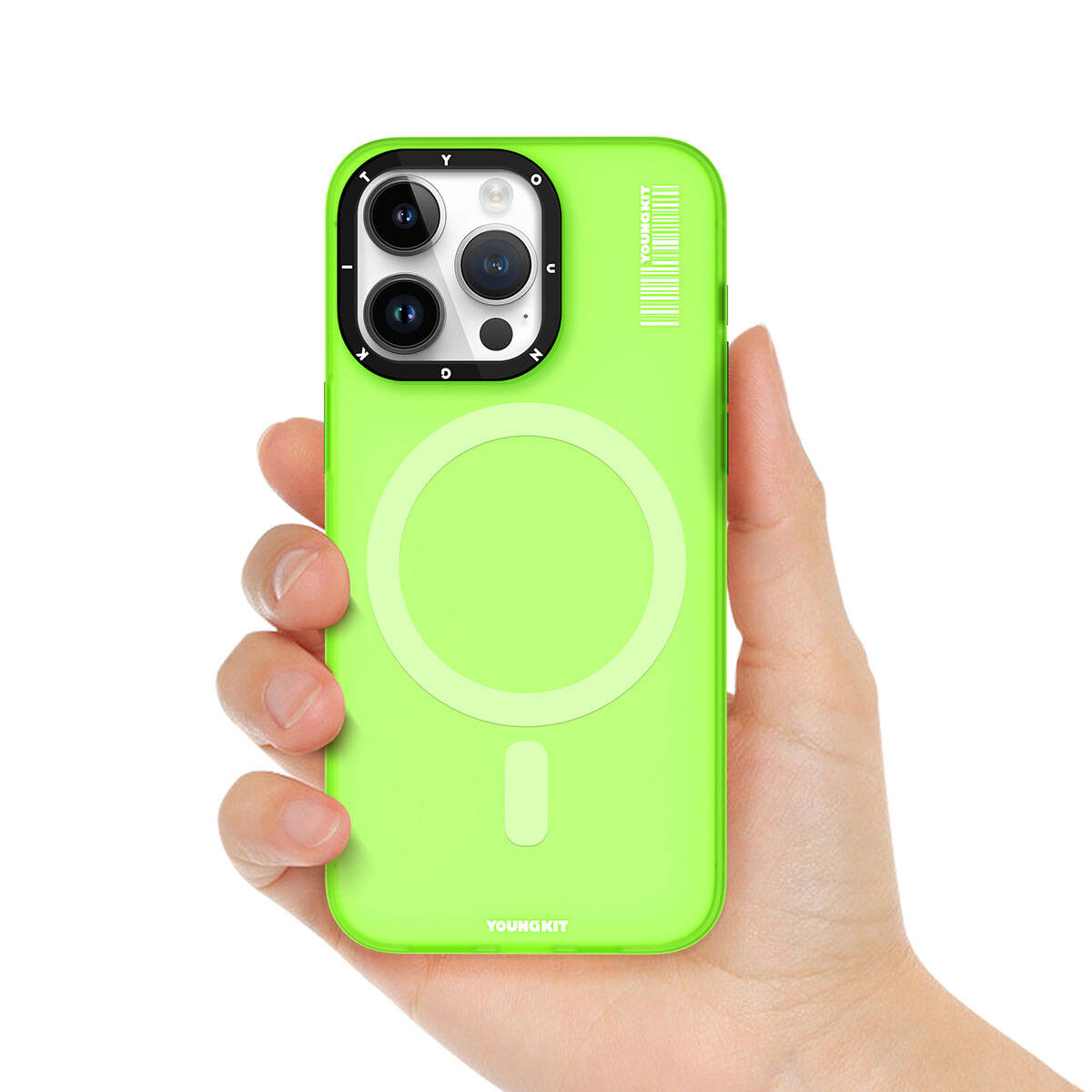 Apple iPhone 15 Pro Case M-safe Charging Feature Youngkit Hidden Sand Series Cover Green 