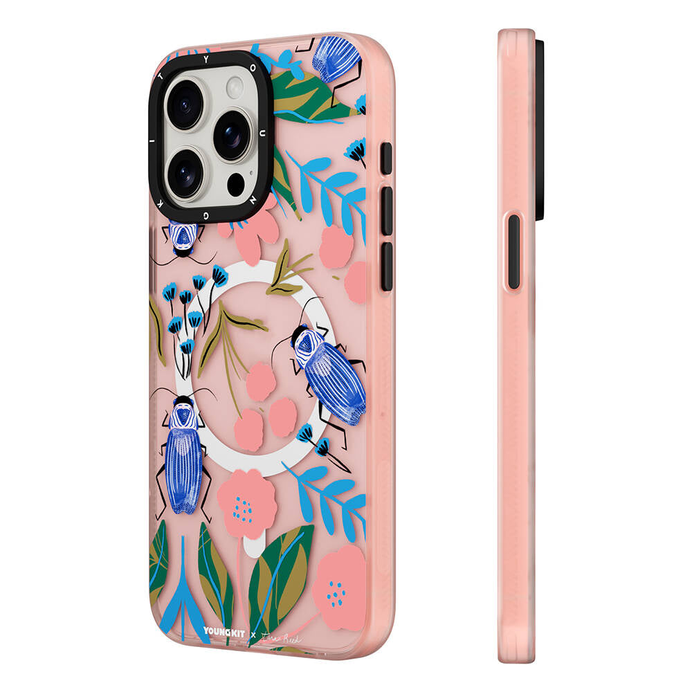 Apple iPhone 15 Pro Case M-safe Charging Feature YoungKit Huagu Series Cover White 