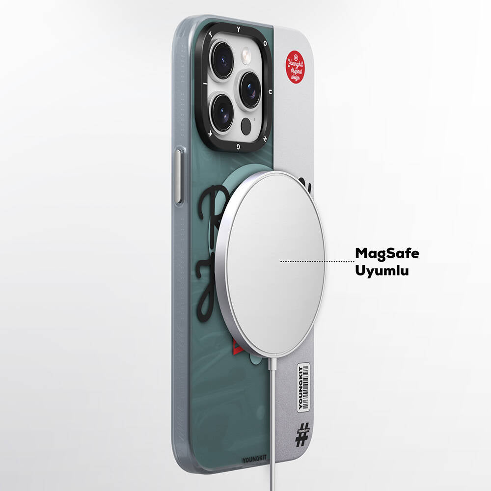 Apple iPhone 15 Pro Case M-safe Charging Feature Youngkit Motorcycle Legend Series Cover Green 