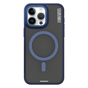 Apple iPhone 15 Pro Case M-safe Charging Feature Youngkit Rock Sand Series Cover Blue 