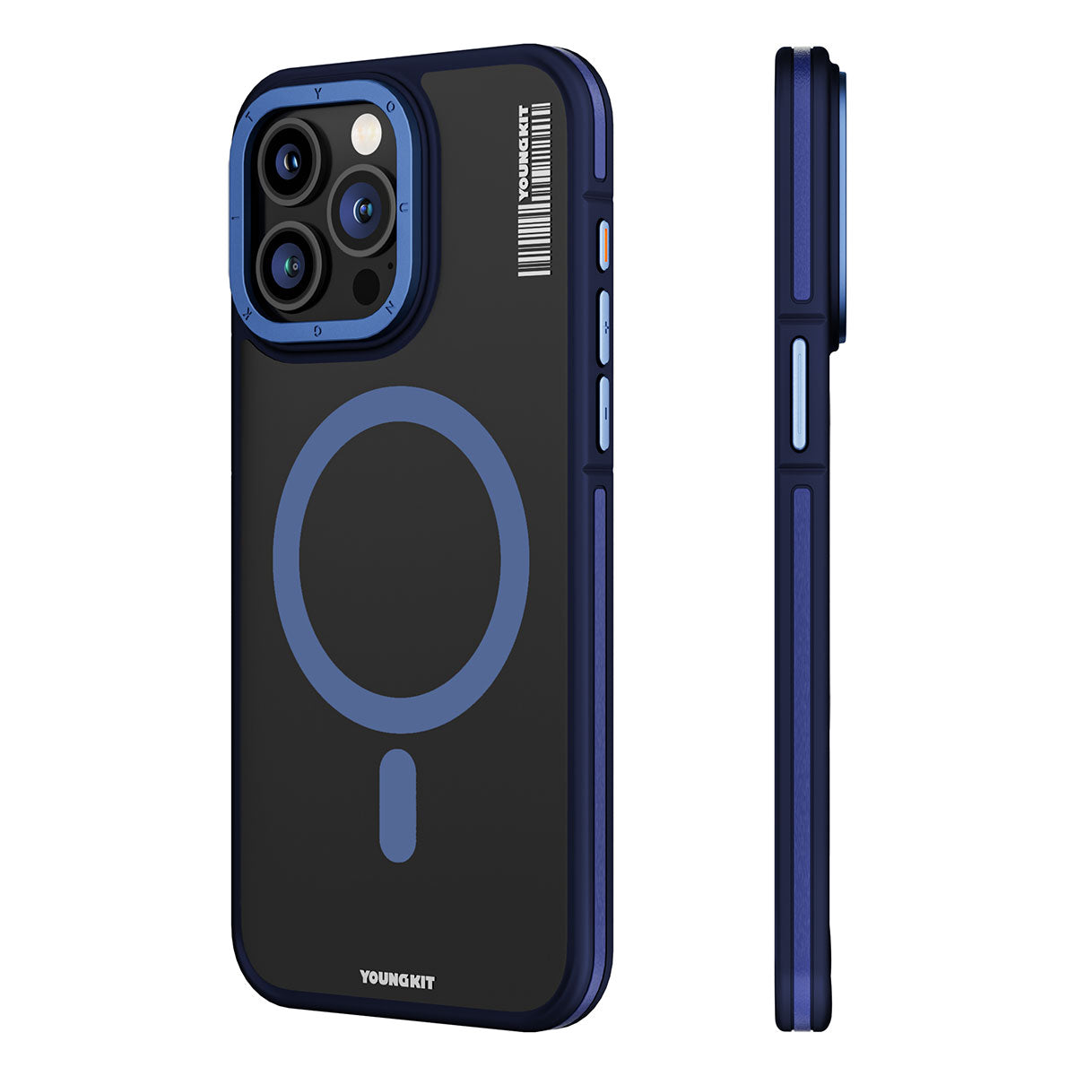 Apple iPhone 15 Pro Case M-safe Charging Feature Youngkit Rock Sand Series Cover Blue 