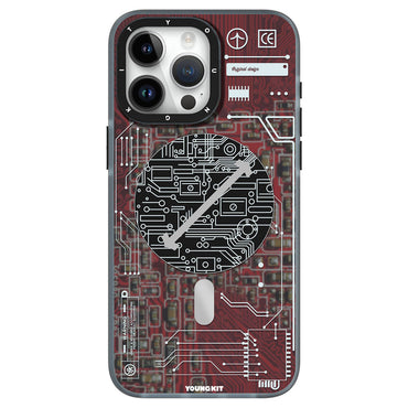 Apple iPhone 15 Pro Case M-safe Charging Feature YoungKit Technology Series Cover White 