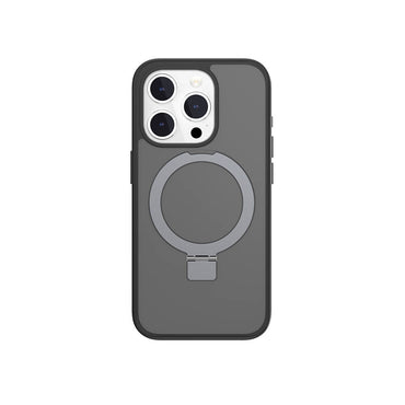 Apple iPhone 15 Pro Kılıf M-safe Şarj Özellikli Yüzük Standlı Lisanslı Switcheasy Magstand-M Kapak Renksiz