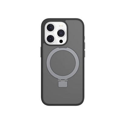 Apple iPhone 15 Pro Kılıf M-safe Şarj Özellikli Yüzük Standlı Lisanslı Switcheasy Magstand-M Kapak Renksiz