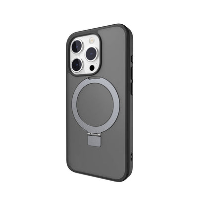 Apple iPhone 15 Pro Kılıf M-safe Şarj Özellikli Yüzük Standlı Lisanslı Switcheasy Magstand-M Kapak Renksiz