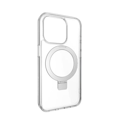 Apple iPhone 15 Pro Kılıf M-safe Şarj Özellikli Yüzük Standlı Lisanslı Switcheasy Magstand-M Kapak Renksiz