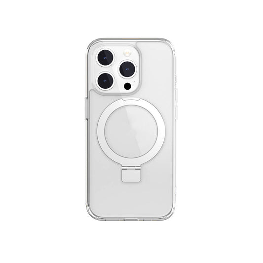 Apple iPhone 15 Pro Kılıf M-safe Şarj Özellikli Yüzük Standlı Lisanslı Switcheasy Magstand-M Kapak Renksiz