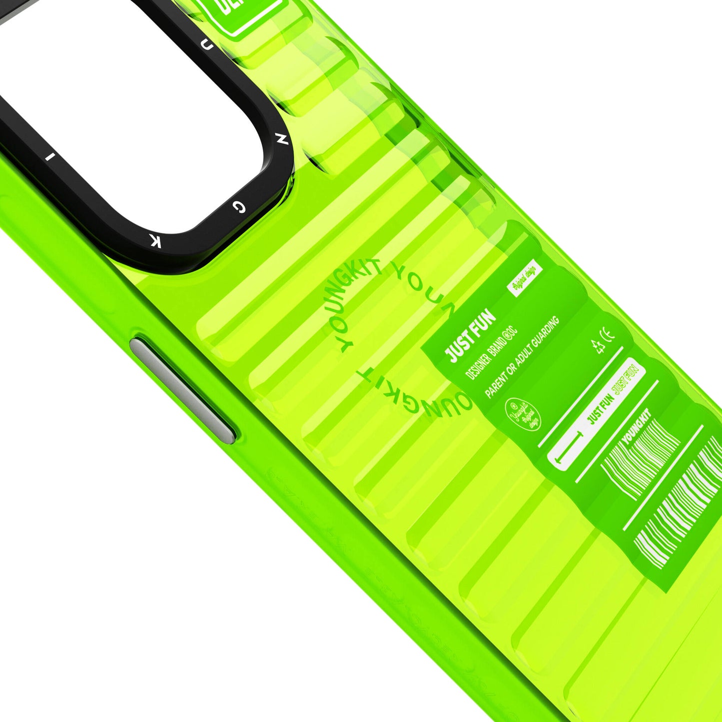 Apple iPhone 15 Pro Case Transparent Colorful Design YoungKit Fluorite Series Cover Green 