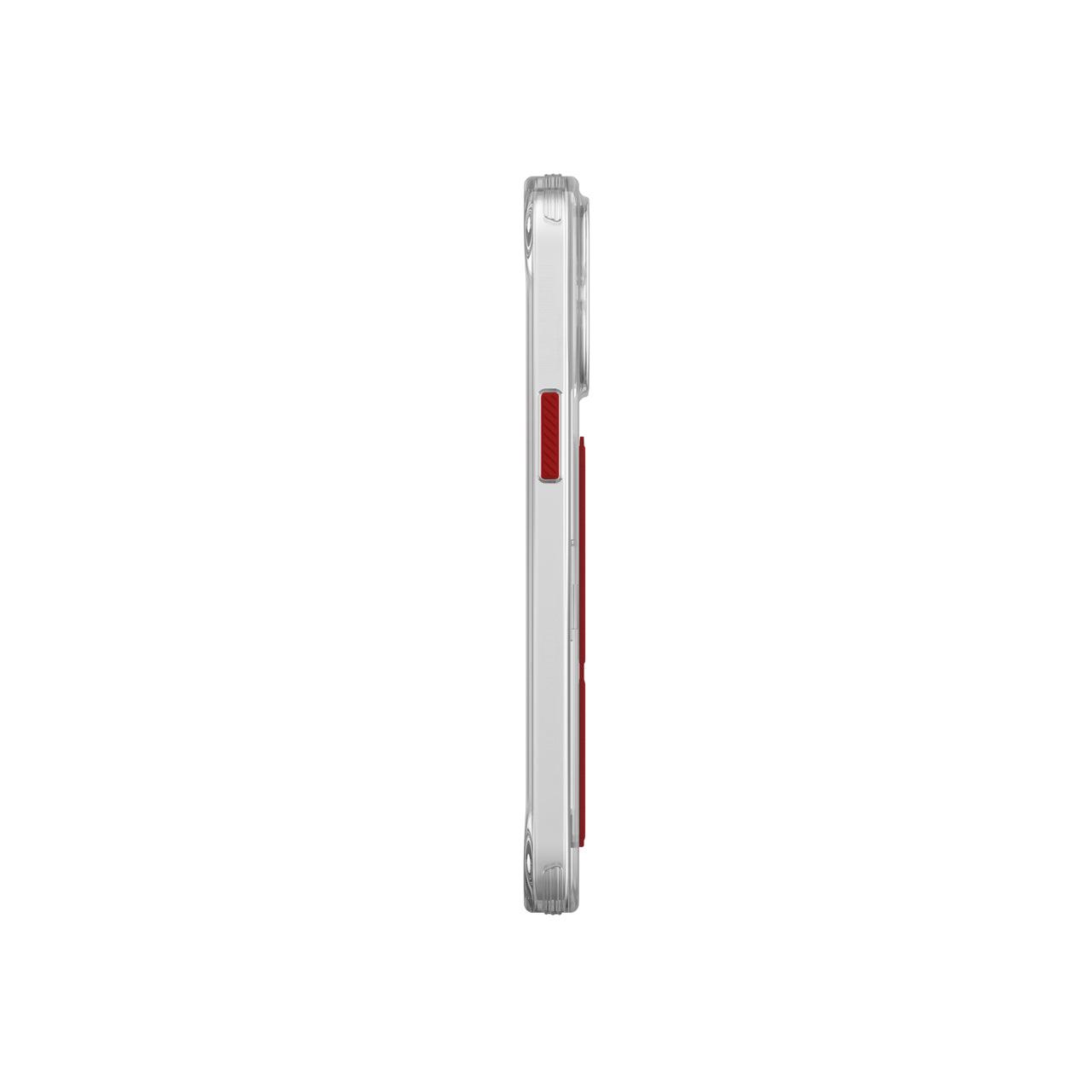 Apple iPhone 15 Pro Kılıf SkinArma Standlı Şeffaf Tasarımlı Apex Kapak Kırmızı