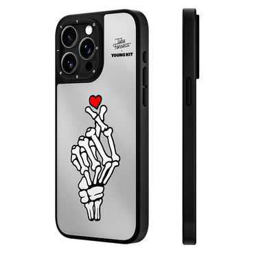 Apple iPhone 15 Pro Case Tobias Fonseca Design Youngkit Mirror Cover Black-White 