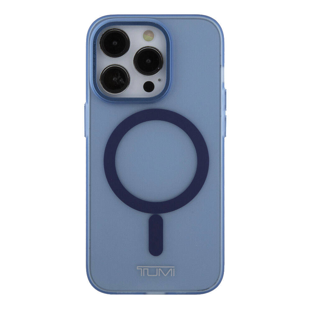 Apple iPhone 15 Pro Kılıf TUMI Orjinal Lisanslı M-safe Şarj Özellikli Buzlu Mat Kapak Siyah