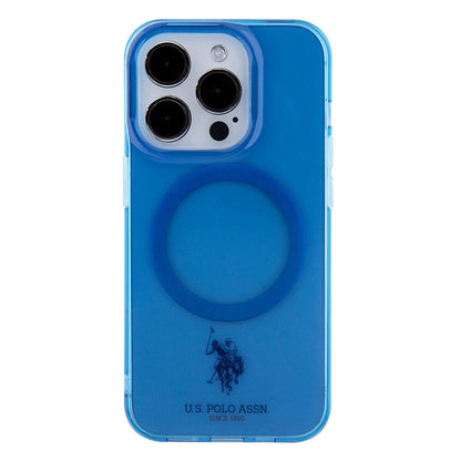 Apple iPhone 15 Pro Kılıf U.S. Polo Assn. Orjinal Lisanslı M-safe Şarj Özellikli Transparan Tasarım Kapak Renksiz