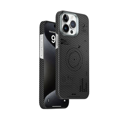 Apple iPhone 15 Pro Case Wiwu KJZ-017 Carbon Fiber 600D Explore Kevlar Cover Black 