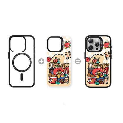 Apple iPhone 15 Pro M-safe Şarj Özellikli Casebang Ahhey Serisi Arka Panel Pembe
