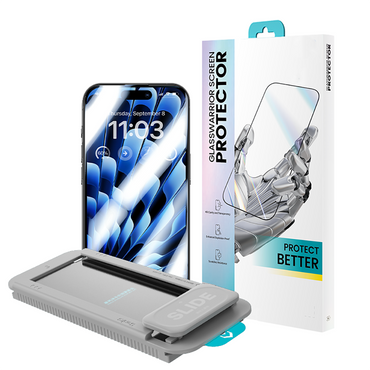 Apple iPhone 15 Pro Max Benks Glass Warrior HD Glass Screen Protector + Easy Application Tool Black 