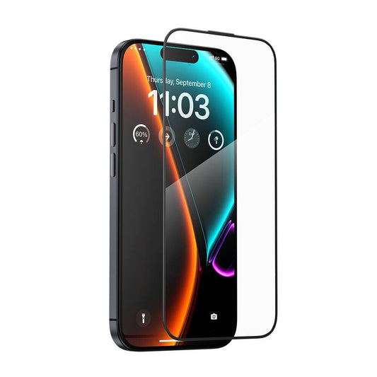 Apple iPhone 15 Pro Max Benks Glass Warrior HD Glass Screen Protector + Easy Application Tool Black 