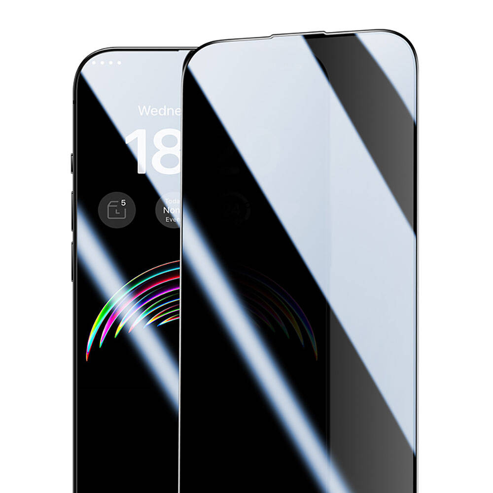 Apple iPhone 15 Pro Max Benks V Pro Ultra Shield Privacy 0.3mm Screen Protector + Easy Application Tool Black 