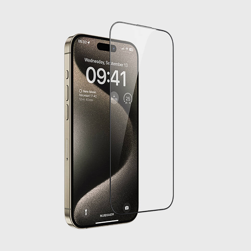Apple iPhone 15 Pro Max Casebang Clear HD Ekran Koruyucu + Kolay Uygulama Aparatı Renksiz