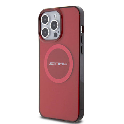 Apple iPhone 15 Pro Max Kılıf AMG Orjinal Lisanslı M-safe Şarj Özellikli Transparan Timeless Kapak Siyah