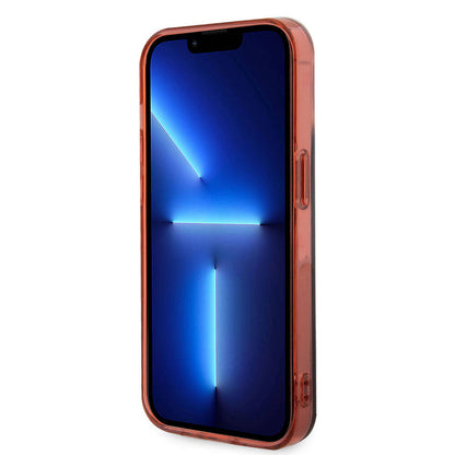 Apple iPhone 15 Pro Max Kılıf AMG Orjinal Lisanslı M-safe Şarj Özellikli Transparan Timeless Kapak Kırmızı