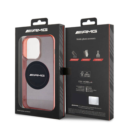 Apple iPhone 15 Pro Max Kılıf AMG Orjinal Lisanslı M-safe Şarj Özellikli Transparan Timeless Kapak Siyah