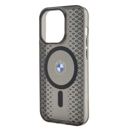 Apple iPhone 15 Pro Max Kılıf BMW M-safe Şarj Özellikli Transparan IML Signature Orjinal Lisanslı Kapak Siyah