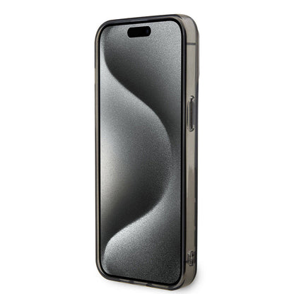 Apple iPhone 15 Pro Max Kılıf BMW M-safe Şarj Özellikli Transparan M Dizayn Orjinal Lisanslı Kapak Gri