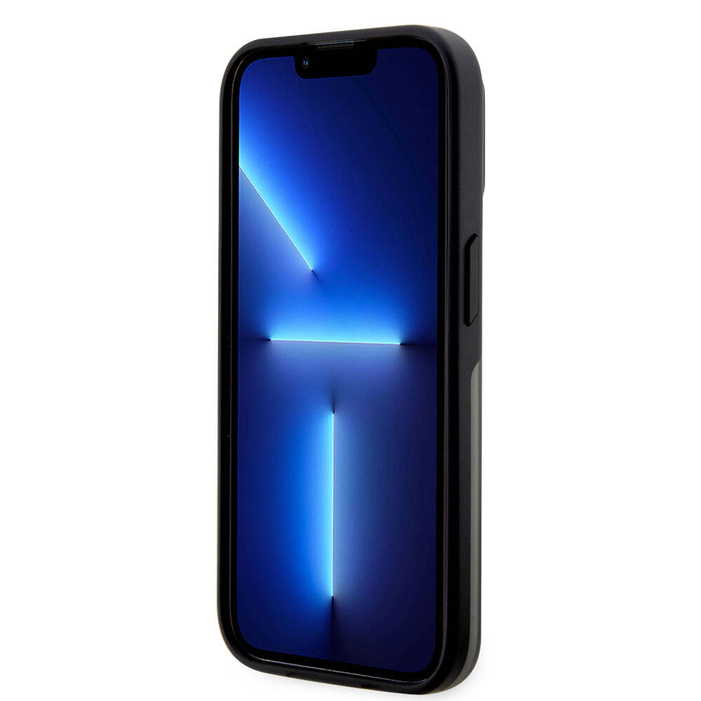Apple iPhone 15 Pro Max Kılıf BMW Orjinal Lisanslı M-safe Şarj Özellikli IML Baskı Logolu Buzlu Mat Kapak Mavi