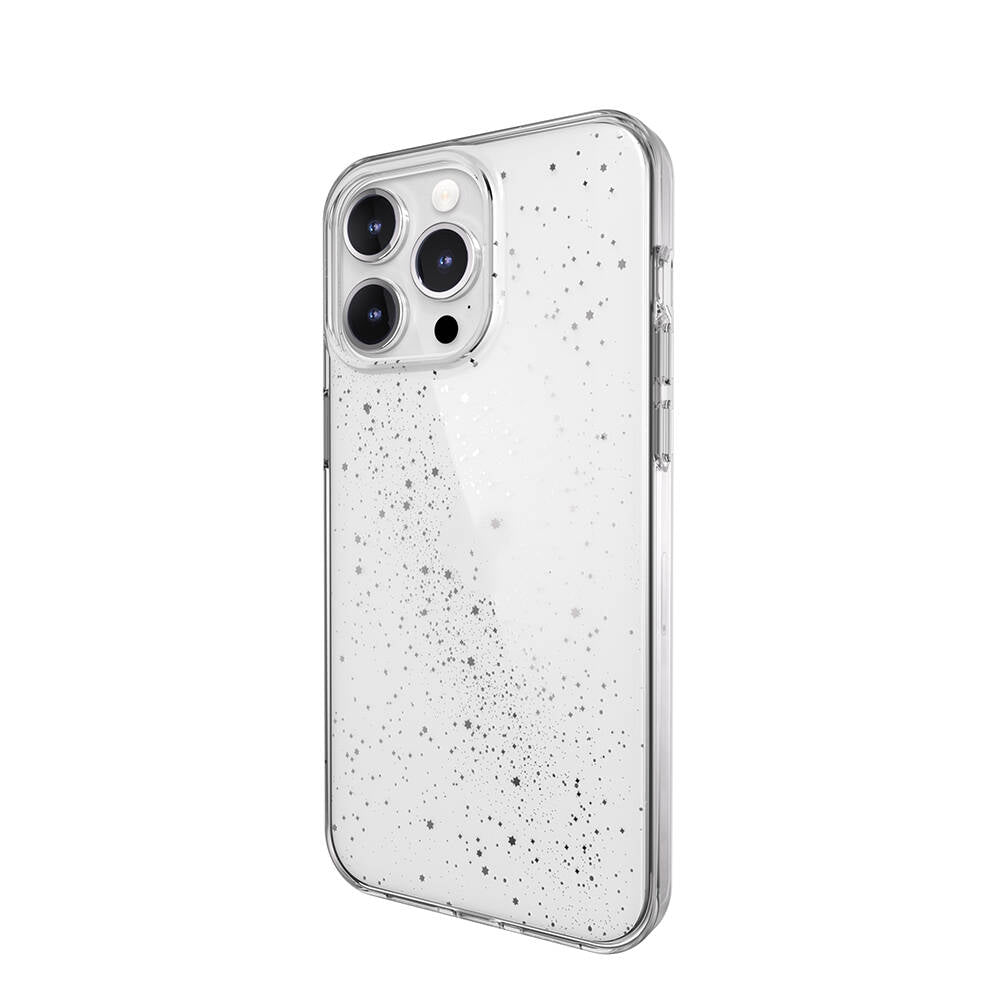 Apple iPhone 15 Pro Max Kılıf Çift Katmanlı IMD Baskılı Bumper Lisanslı Switcheasy Cosmos Starlight Kapak Renksiz